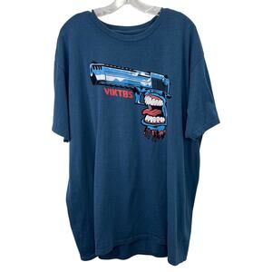 Viktos Point Five 0 Arms T Shirt 2XL XXL Men Blue Crewneck Graphic Short Sleeve